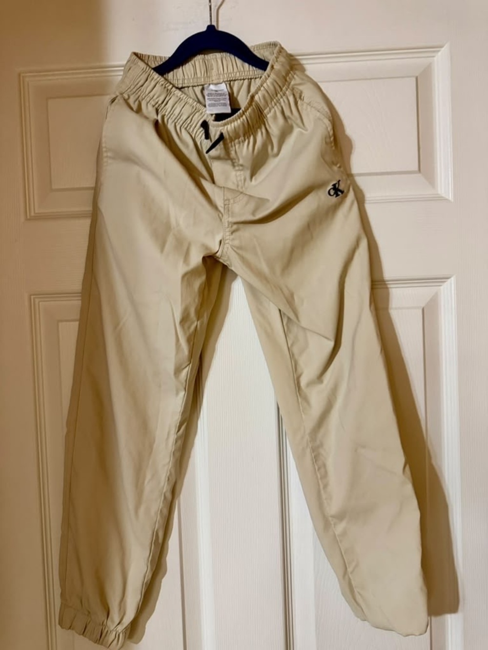 Calvin Klein Jeans Kids Cream Elastic Waist Joggers